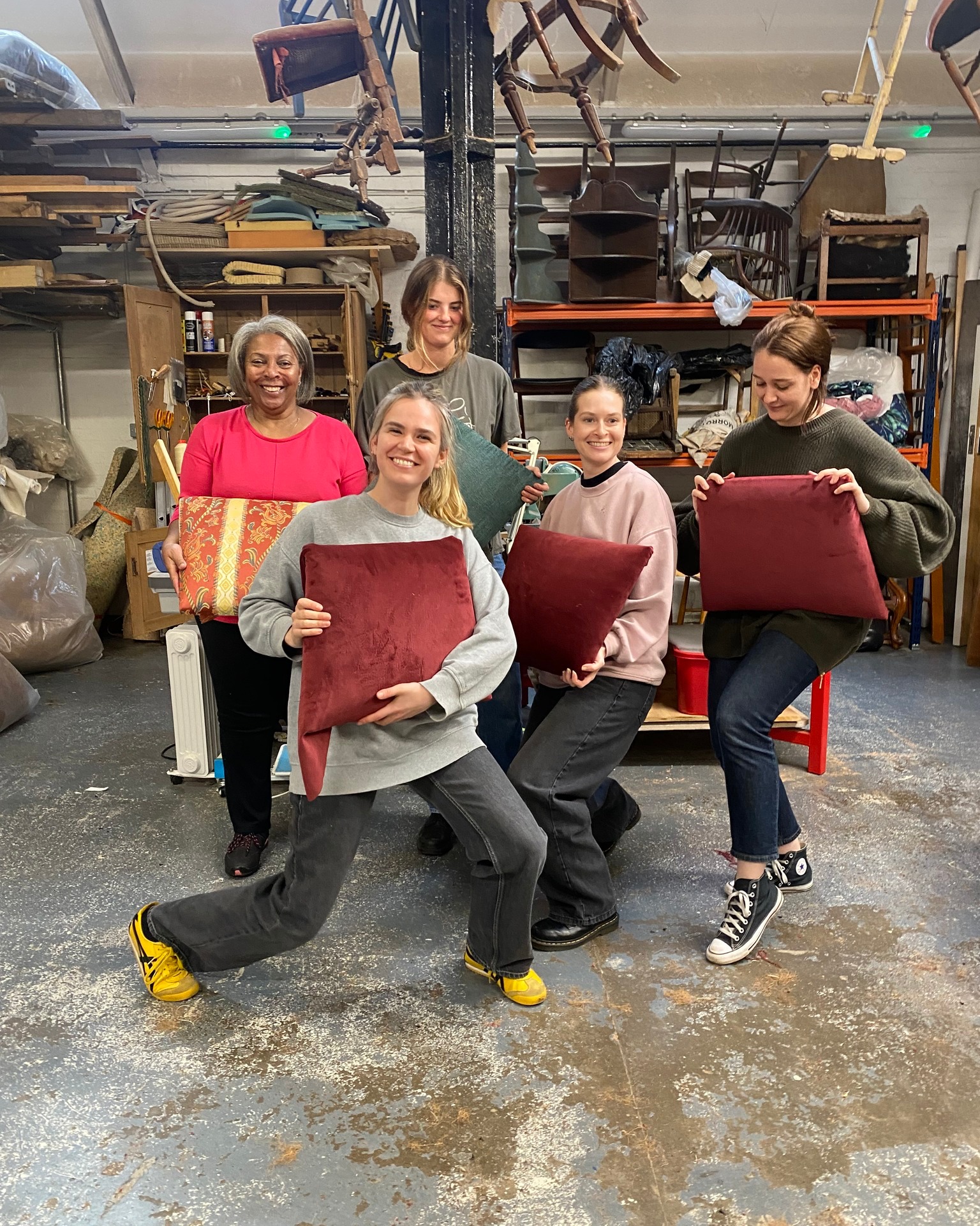 Last weekend's Upholstery Taster Weekend students. Nice work guys 👏

Get hands-on with the stripping and complete re-upholstery of a drop-in seat for a dining chair, and learn about the key differences between modern and traditional upholstery in our weekend taster session 🧵🪡
.
.
.
.
.
#schoolofstuff #weekendcourse #weekendcourses #dalston #eastlondon #londonweekend #londonlife #londonthingstodo #upholstery #londoncourses #adulteducation #courseideas #londoncreatives #londoncreative #craftcourses  #traditionalupholstery #upholsterycourse